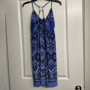 Blue paisley dress, Medium, INC